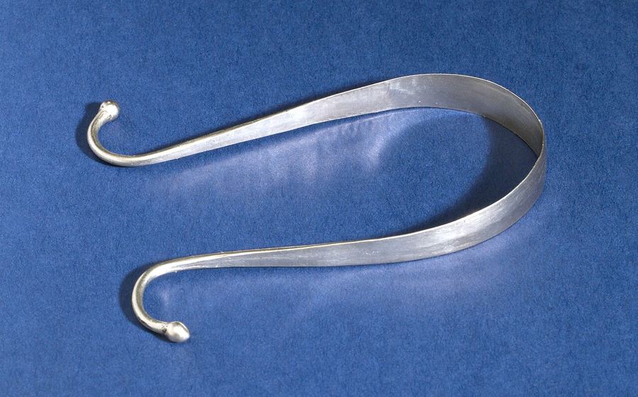 Stainless steel U-shaped tongue scraper (representative photo)