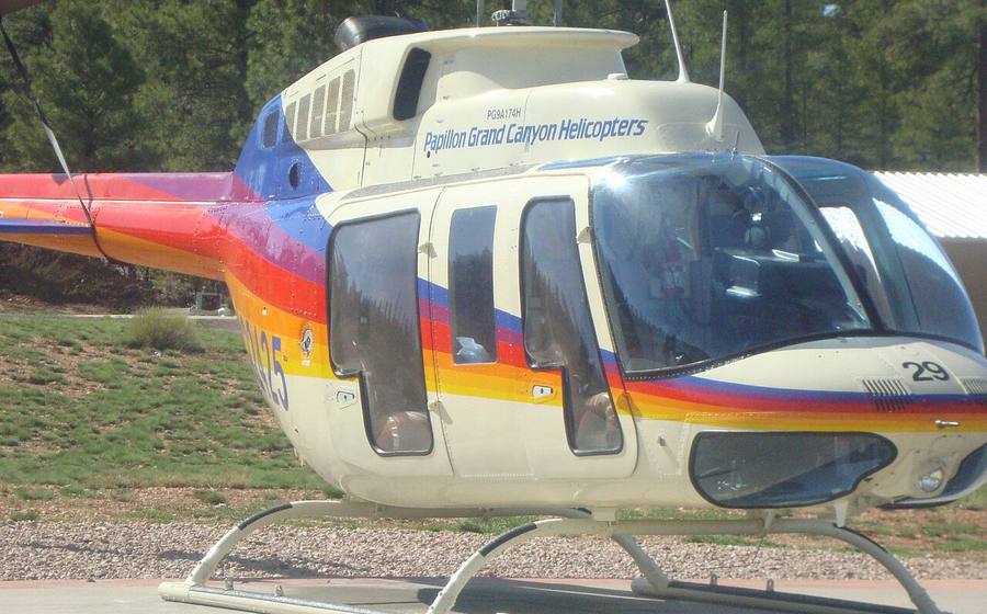 Tour helicopter at a Grand Canyon heliport (representative photo)